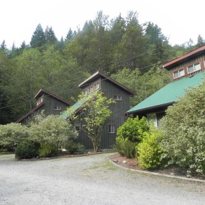 Chalet style cabins in quiet park like setting close to Cultus Lake.