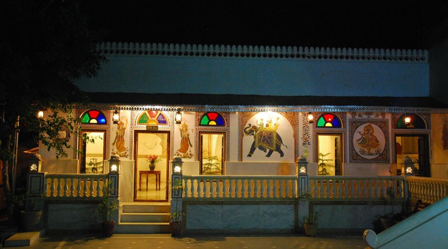 VINTAGE FRESCOS OF GWALA RESTAURANT WITH NATURAL LITINGS