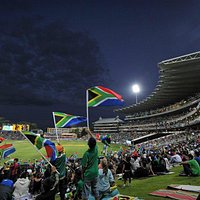 Crowd at Bidvest Wanderers Stadium grass embankment