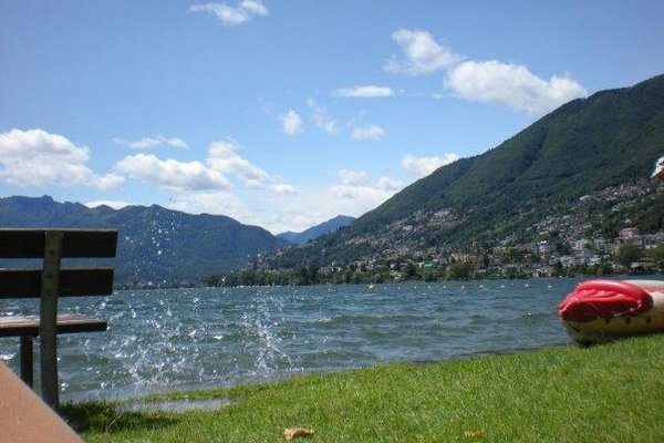 View from grass field waterfront