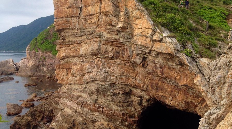 Cave formed by waves and erosion