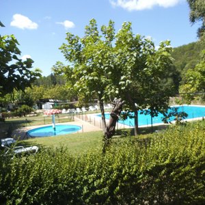 Vue de a terrasse de notre Bungalow