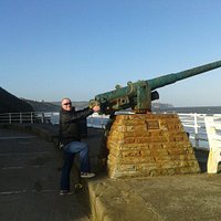 Myself defending whitby harbour from enemy seagulls