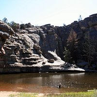 Beautiful little lake is the reward