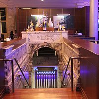 View of the downstairs vault etc when entering The Oceanaire Seafood Room | 40 Court St, Bosto