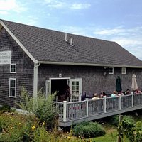The winery building and deck