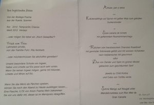 Speisekarte