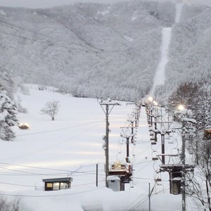早朝の竜王スキー場