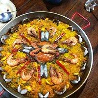 Paella...as deliscious as the presentation!