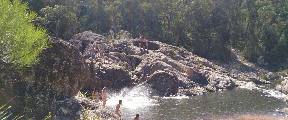 Splashing around at Boonoo Boonoo National Park