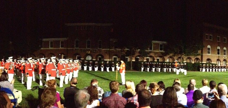 Evening Parade at Marine Barracks