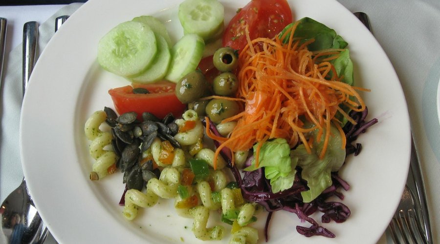 Vegetable salad with variety of ingredients