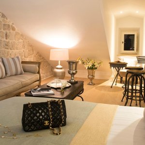 St. Joseph's Boutique Hotel in Dubrovnik, image may contain: Dining Room, Table, Dining Table, Living Room