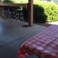 The patio.