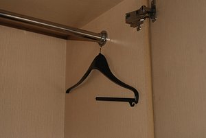 broken hanger in wardrobe