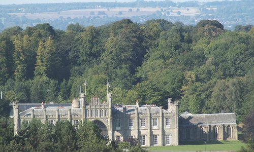 Donington Hall seen from the infield
