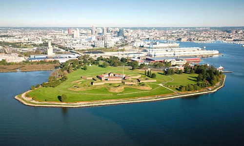 aerial view of Ft McHenry