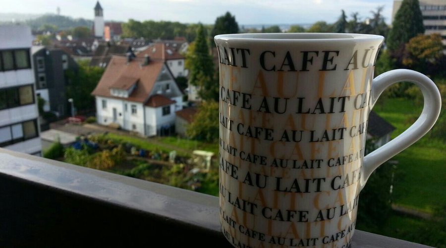 Morning cofee from the hotel porch