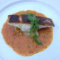 Fish with sakura sauce