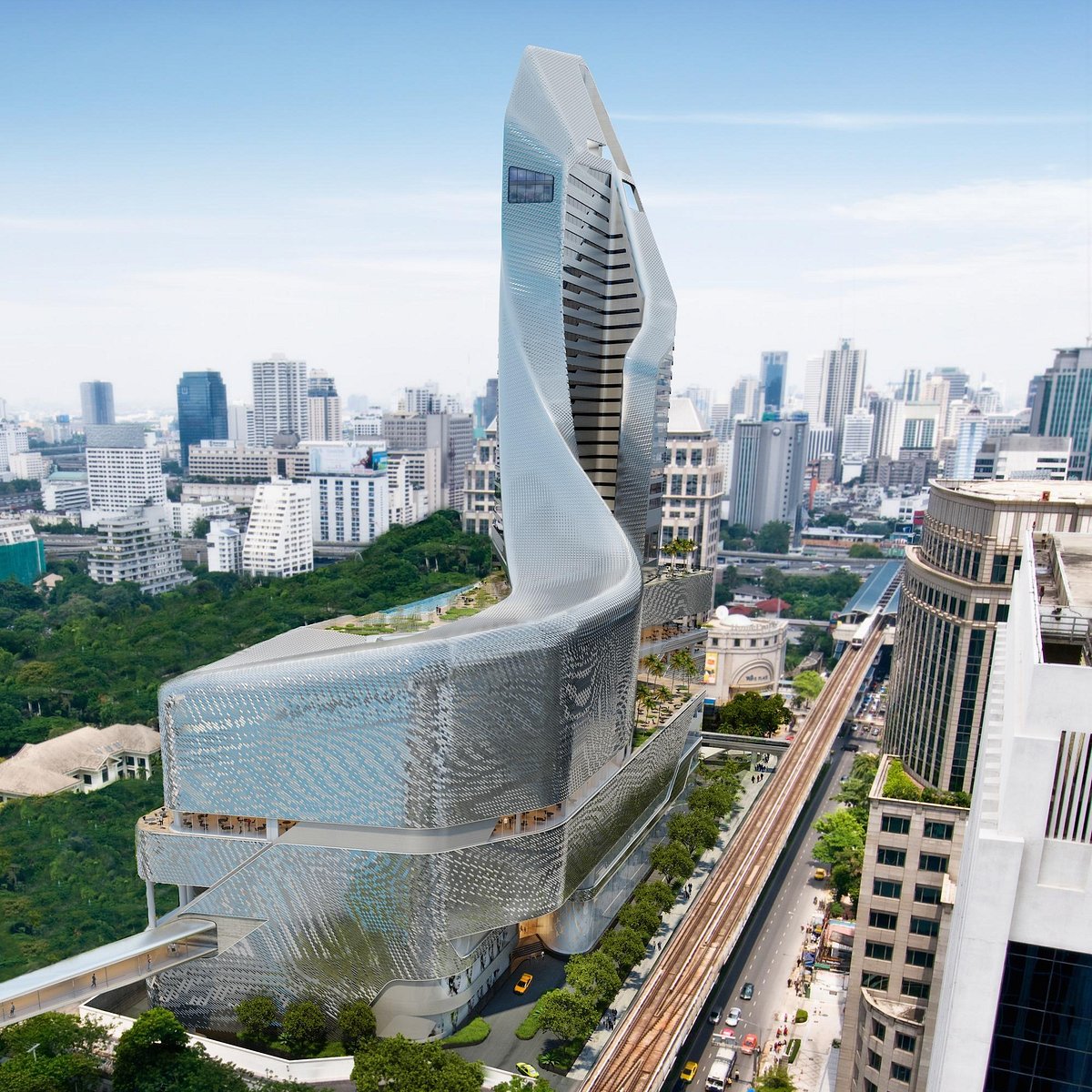 Здание в бангкоке. Бангкок архитектура. Центр Бангкока. Тайланд архитектура небоскрёб. Бангкок изломанное здание.