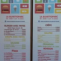 Le Menu de la Buvettoparc