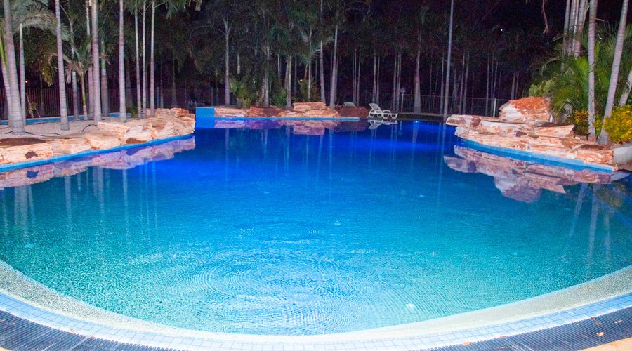 pool at night