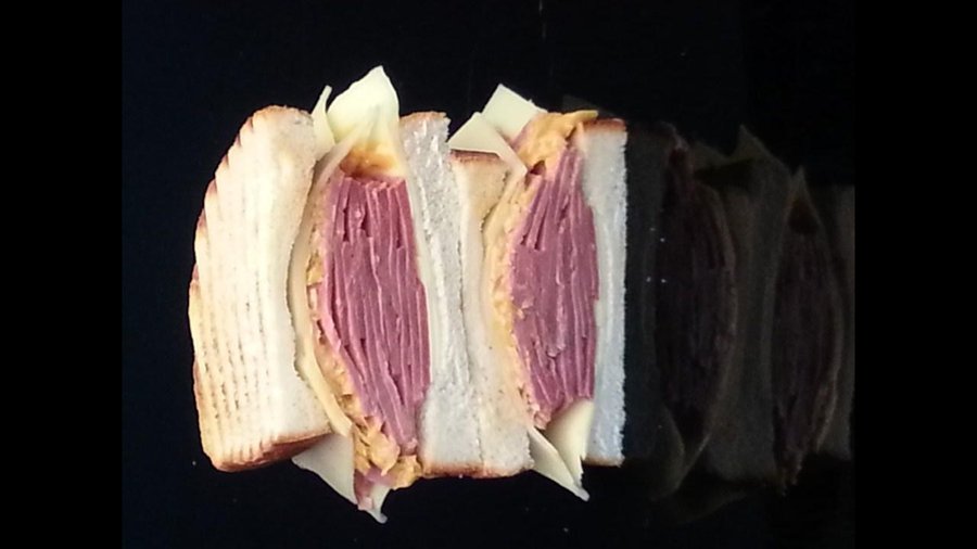 The Mighty Mr. Reuben Sandwich. Half pound of Salt Beef.