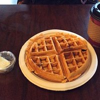 fresh waffles and coffee