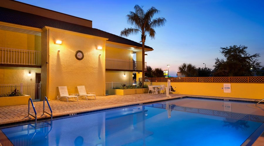 Swimming Pool Night View