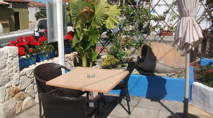 Sunny corner to enjoy a drink