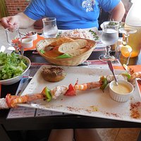 Brochette poisson/crevettes