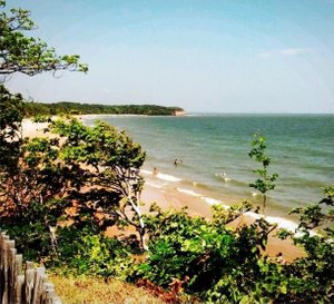 Apesar do filtro, é praticamente assim a vista da pousada para a praia. Incrível!