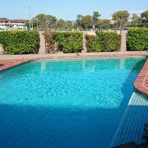 Pool by the busy road