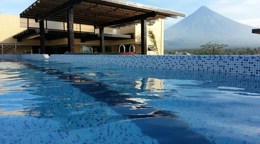 Rooftop Pool with Mayon Volcano View