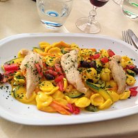 Orecchiette allo zafferano con filetti di orata