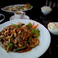Cashew nut chicken in front