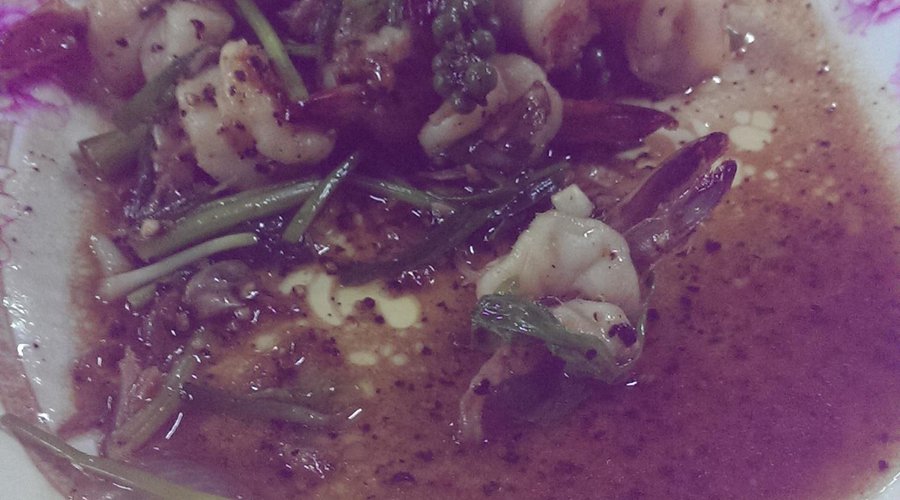shrimp with black pepper