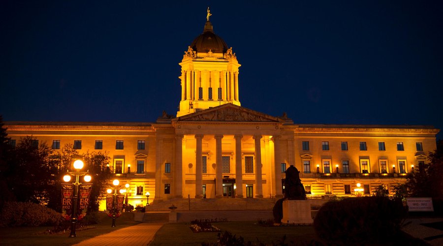 Manitoba Legislative Building at night