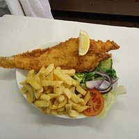 Fish and Chips, freshly cooked to eat in our restaurant
