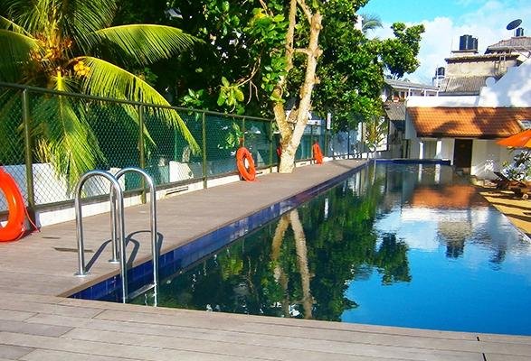 new glass fronted lap pool