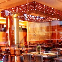 View of the interior of Banana Leaf from the outside