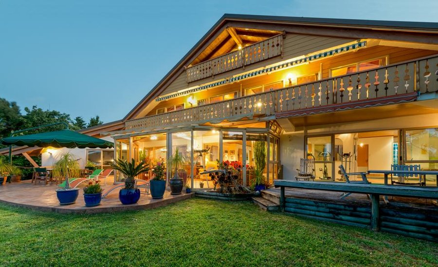 dusk shot of Chalet Romantica