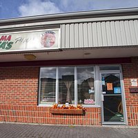 Hosts Ralph St. Pierre & Mama Alfa, Mama Alfa's Pizza on 135 Frederica St E., Thunder Bay, Ontar