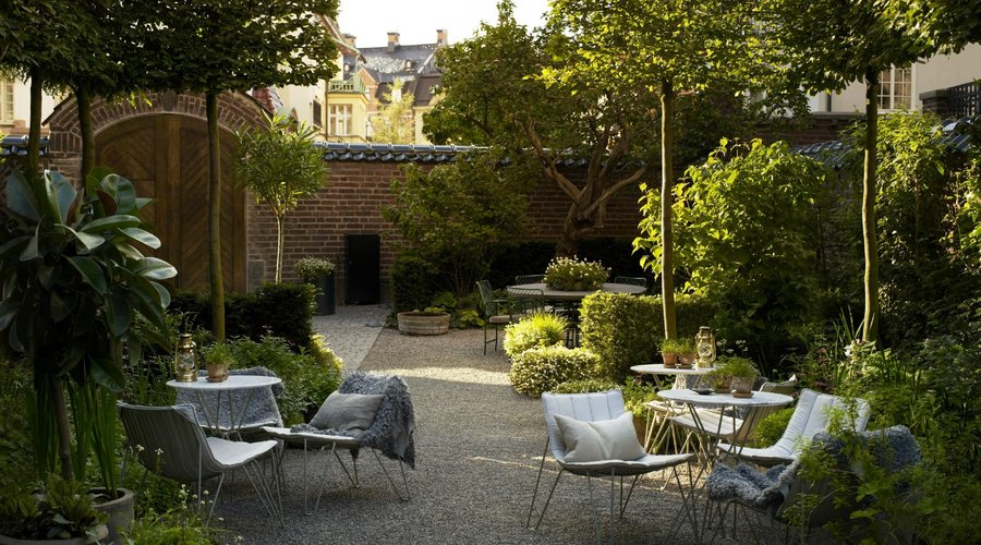 Outside in the garden