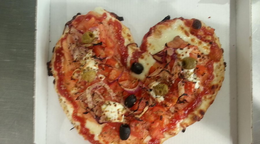 Pizza en forme de Coeur pour la St Valentin