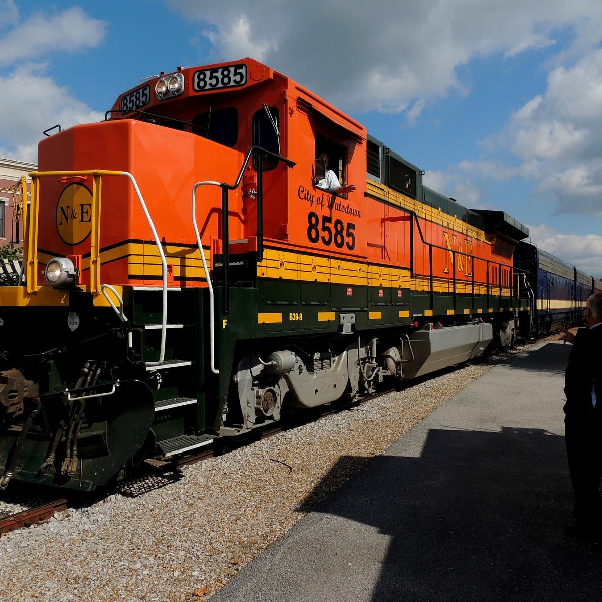 Northern Central Railway excursion train rolls through the borough of  Railroad