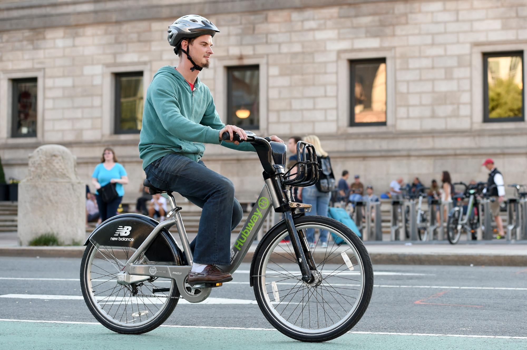 Hubway store blue bikes