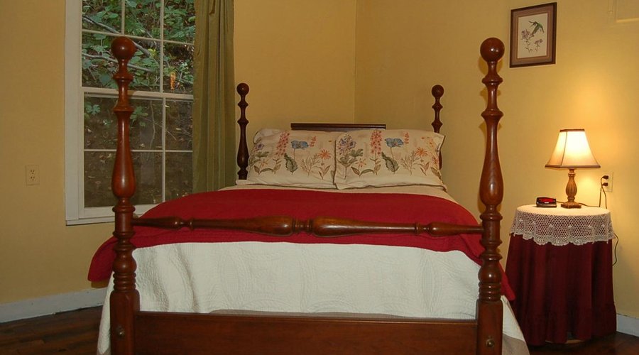 Hummingbird Cabin full size bed