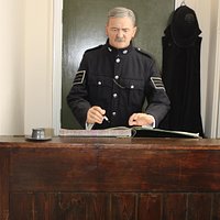 Policeman on display