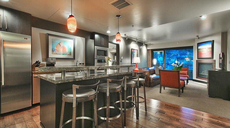 Full Kitchen and Living Room